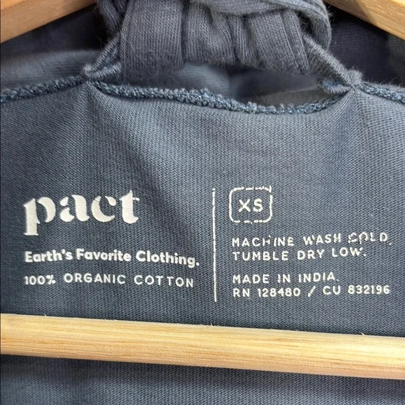 📣Pact Women's Blue organic cotton Robe - Picture 2 of 3